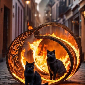 Mystical Cats - Digital Art