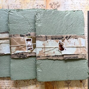 Textured handmade paper sheet for handmade journals and old book, collected in paper sheet sets. For self-stitching, do it yourself and decoration