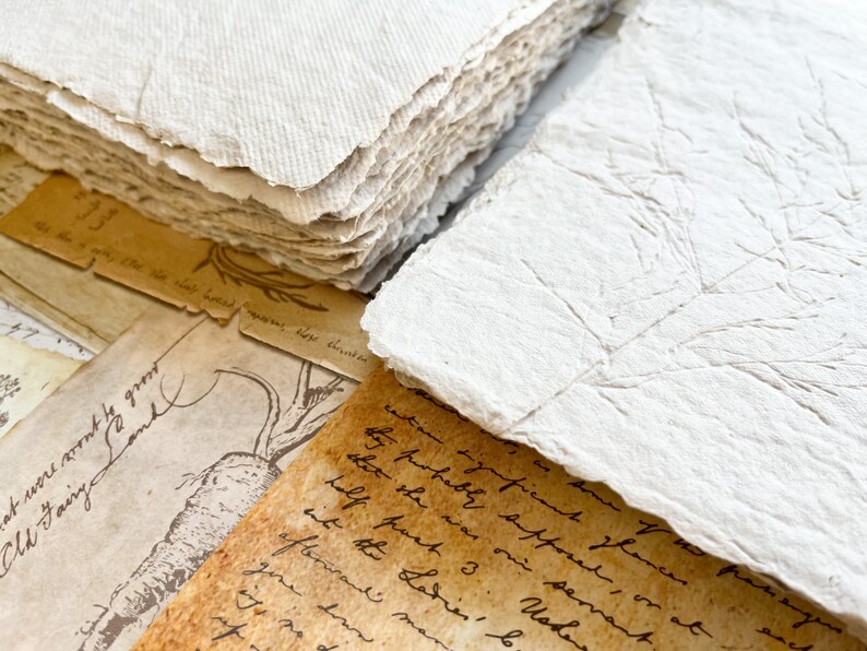 White Paper for Craft, Journal Paper, Set of five sheets of paper
