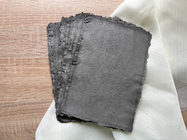 Gray Paper for Craft, Journal Paper, Set of five sheets of paper