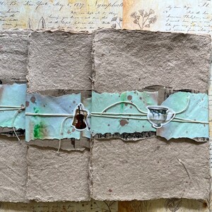Textured handmade paper sheet for handmade journals and old book, collected in paper sheet sets