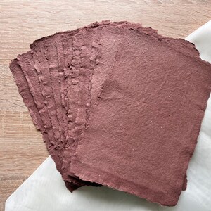 Brown Paper, Recycled Eco Friendly Paper, A5 Size Deckled Edge Paper