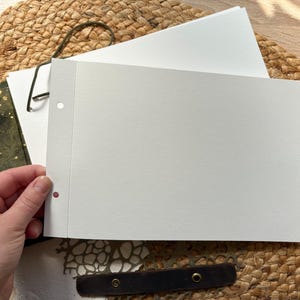 Handmade Botanical Sketchbook: Refillable Travel Journal, Blank Art Diary, 200gsm Paper image 3