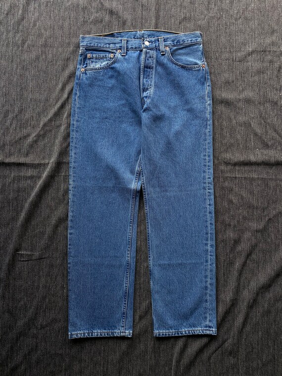 32x29 Vintage 90s Levis 501 Straight Leg Jeans Me… - image 2