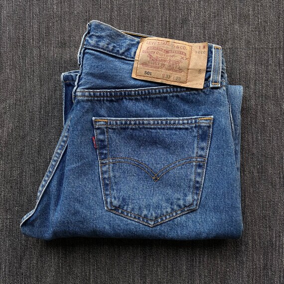 32x29 Vintage 90s Levis 501 Straight Leg Jeans Me… - image 1