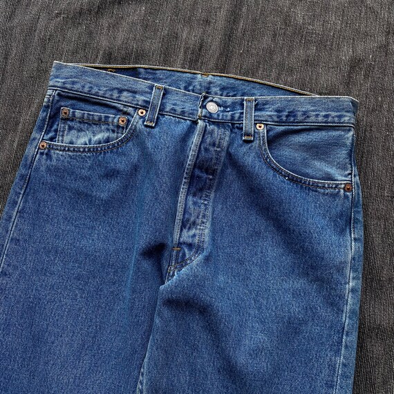 32x29 Vintage 90s Levis 501 Straight Leg Jeans Me… - image 3