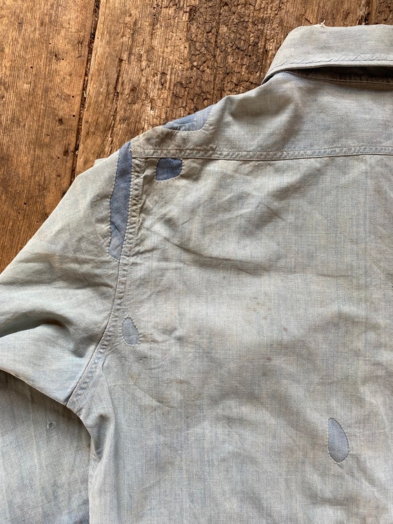 Chemise Vintage Années 1950 Penney's Big Mac Chambray - Sel Et Poivre - Taille M - Deadstock Neuf