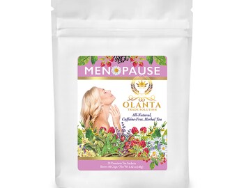 Wechseljahre Tee Premium - Linderung der Menopause, Kräuterwechseljahre Tee, Menopause Wellness Aufguss, Kräutertee gegen Wechseljahrsbeschwerden, Immunsystem stärkt