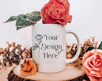 15oz Coffee Mug Mockup, Blank Mug Mockups, Ceramic Mug Mockup, White Mug Mockup, Boho Mug Mockup, Holiday Mug Mockup, Valentine Mug Mockup