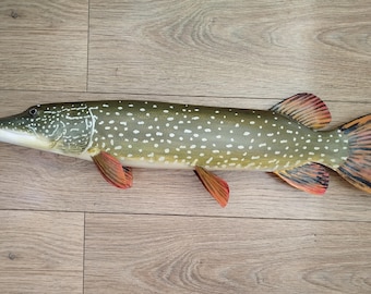 □美術品□Blue・ Esox Lucius□２３cm◇ Copen◇ Northern Pike Art Print – Print A Patent