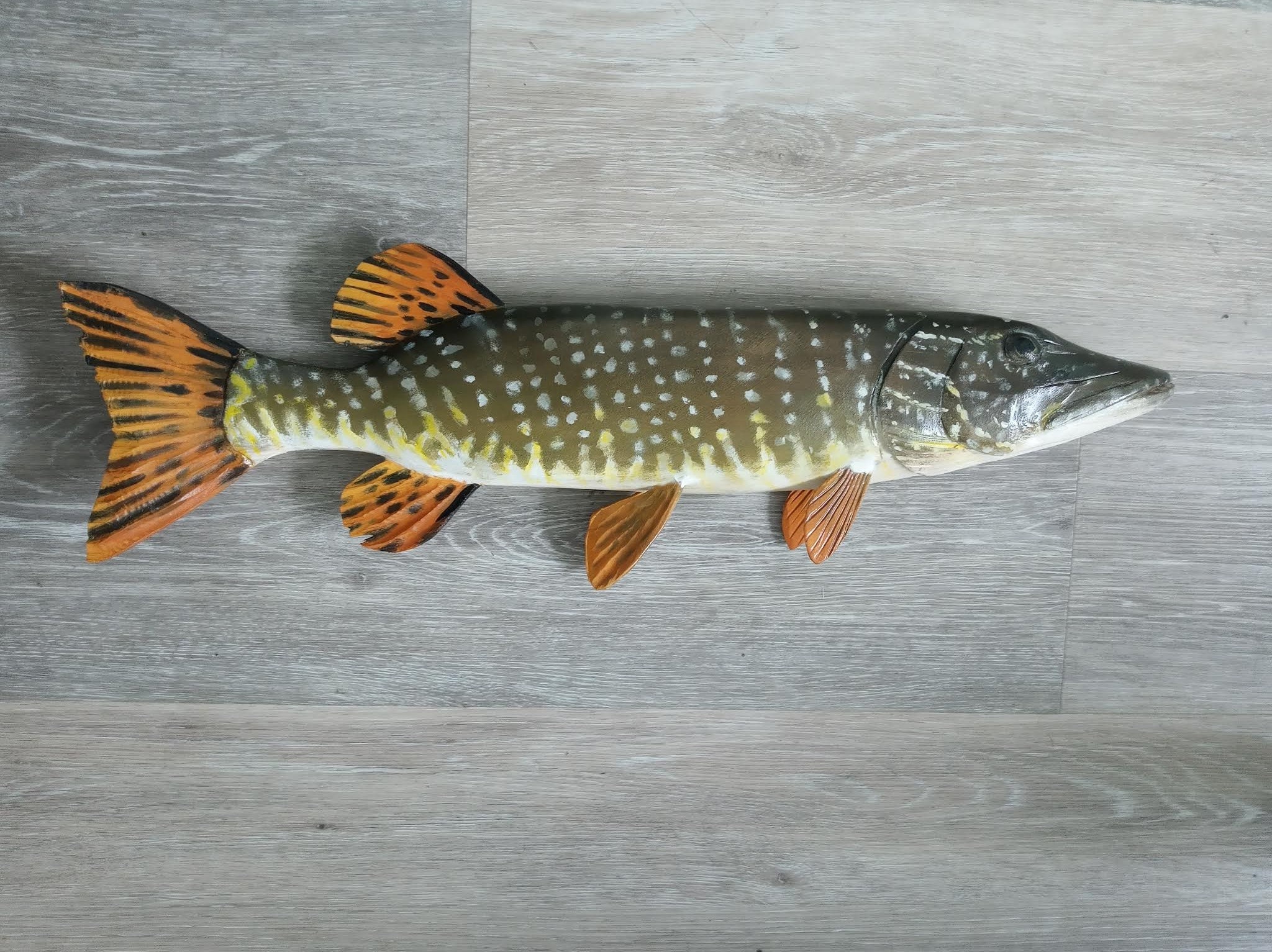 □美術品□Blue・ Esox Lucius□２３cm◇ Copen◇ Northern Pike Art Print - Freshwater Predator – madfishlab.com