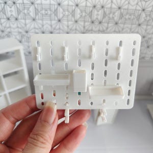 1:12 Scale Dollhouse Craft Room Pegboard System, Miniature Decor