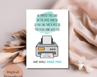 Printable For Boss or Coworker Going Away Card, Funny Going Away Card, Bye Bye Boss Card, Goodbye Card for Boss, Goodbye Card for Coworker