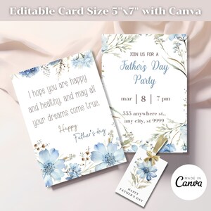 Regalo del padre, Tarjeta del día del padre, Hermosa tarjeta imprimible del día del padre, Tarjeta del día del padre, Tarjeta de invitación, Tarjeta de amor de papá, Tarjeta del día del padre, Regalo para papá