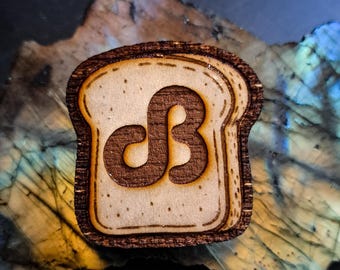 Daily Bread Inspired Pin, Wooden Trinket