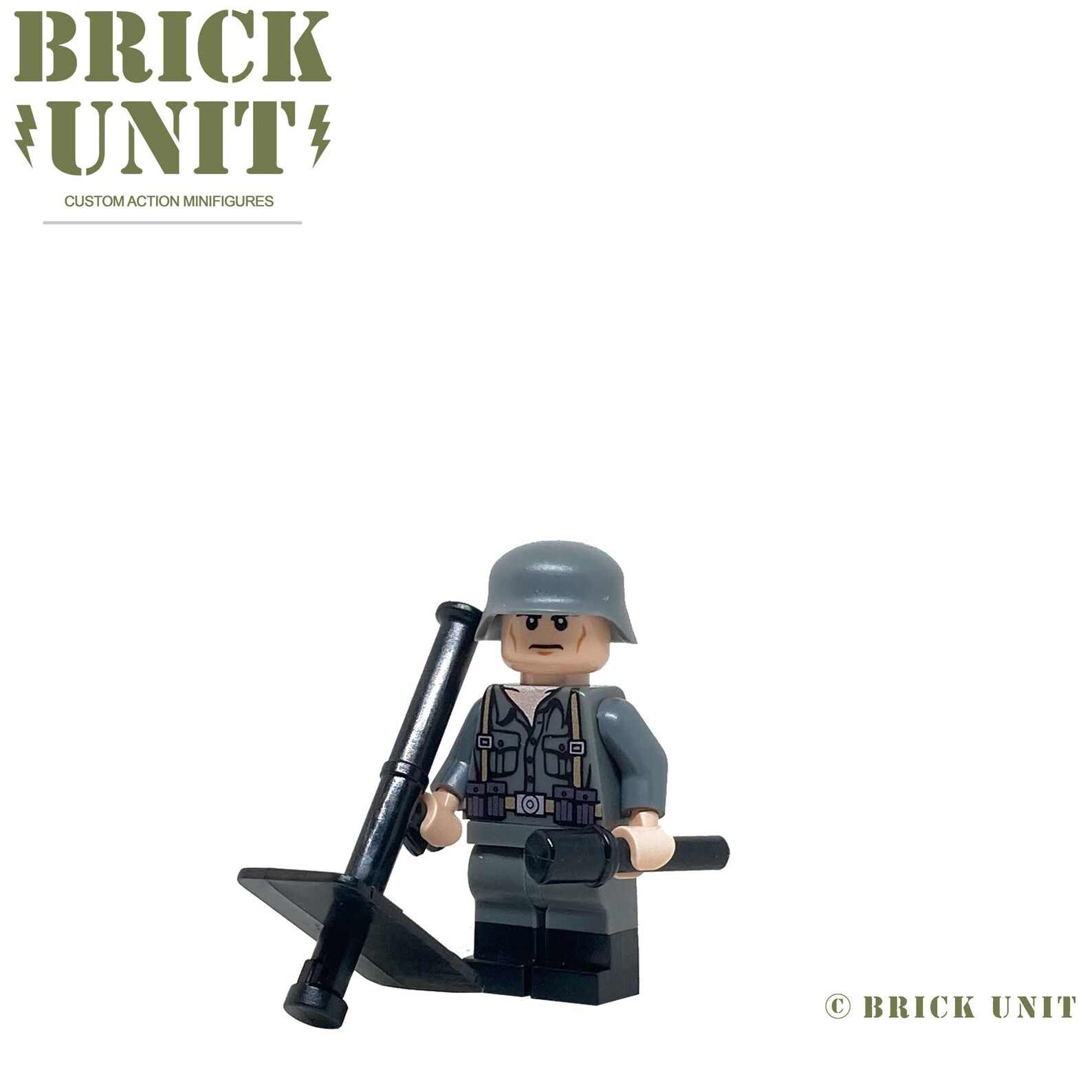 WW2 German Panzer Grenadier minifigure With Deluxe Weapon Lot 1