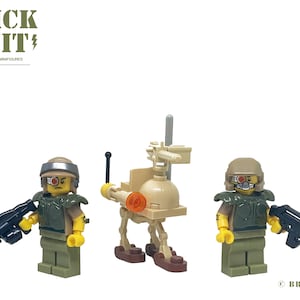 Space Marines with Walker Turret Custom Minifigure Set