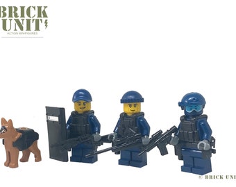 Police Blue SWAT Team Custom Minifigure Set