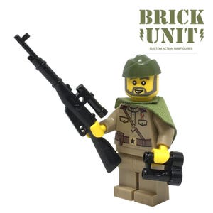WW2 Russian Red Army Sniper Custom Minifigure
