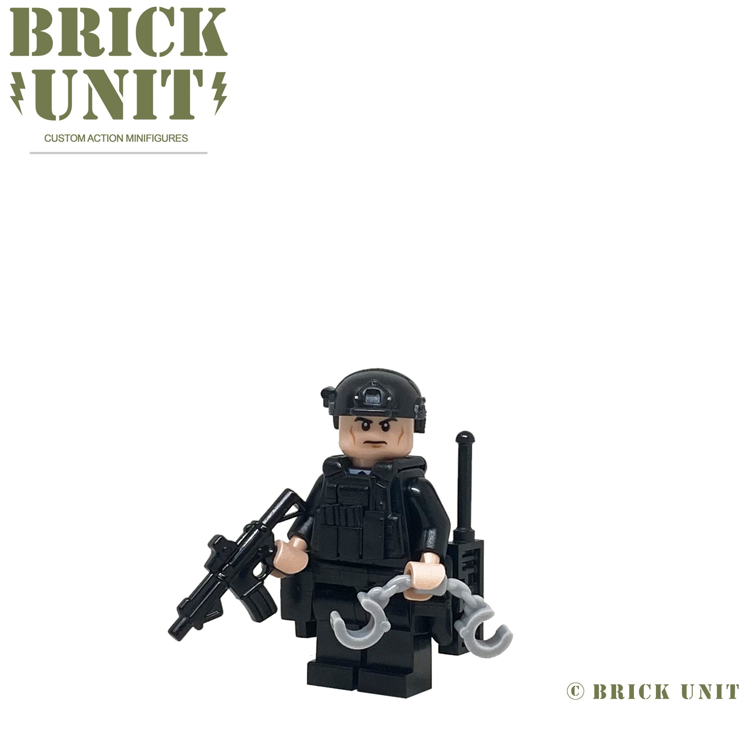 Lego Police SWAT Officer W/ Gun Accessory Random Town City