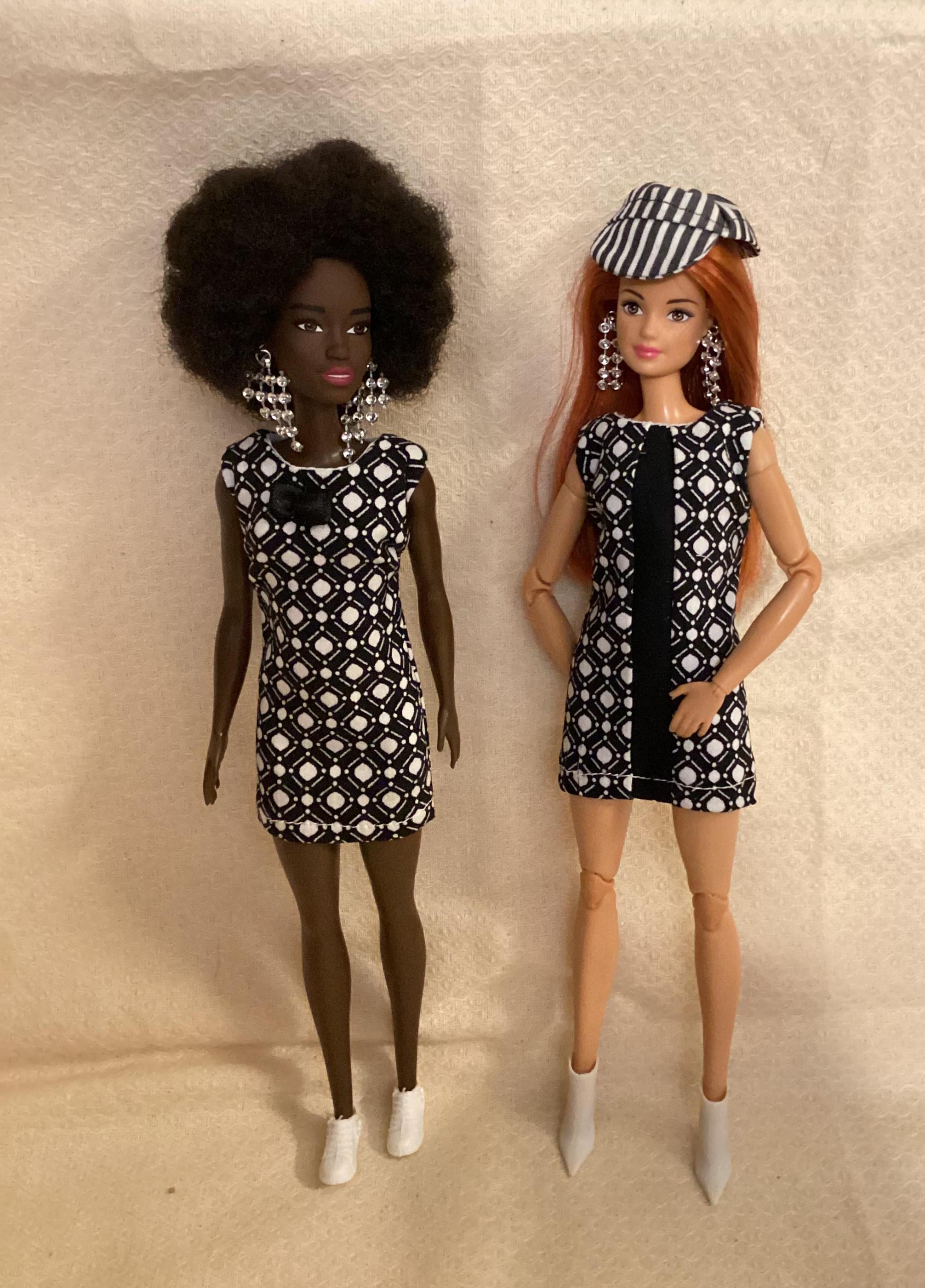 Black and White Barbie Dresses - Etsy Black and White Barbie Dresses - Etsy