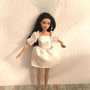 sun dress / handmade fashion doll clothes / fits doll types like, 11 to 12 inch, 30 cm and 1/6 scale dolls