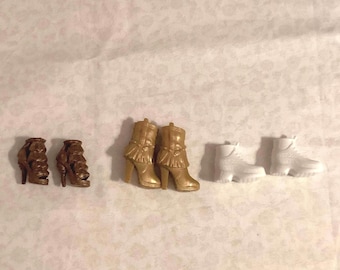 hand painted doll boots & shoes / doll types like, 11 to 12 inch, 30 cm and 1/6 scale dolls