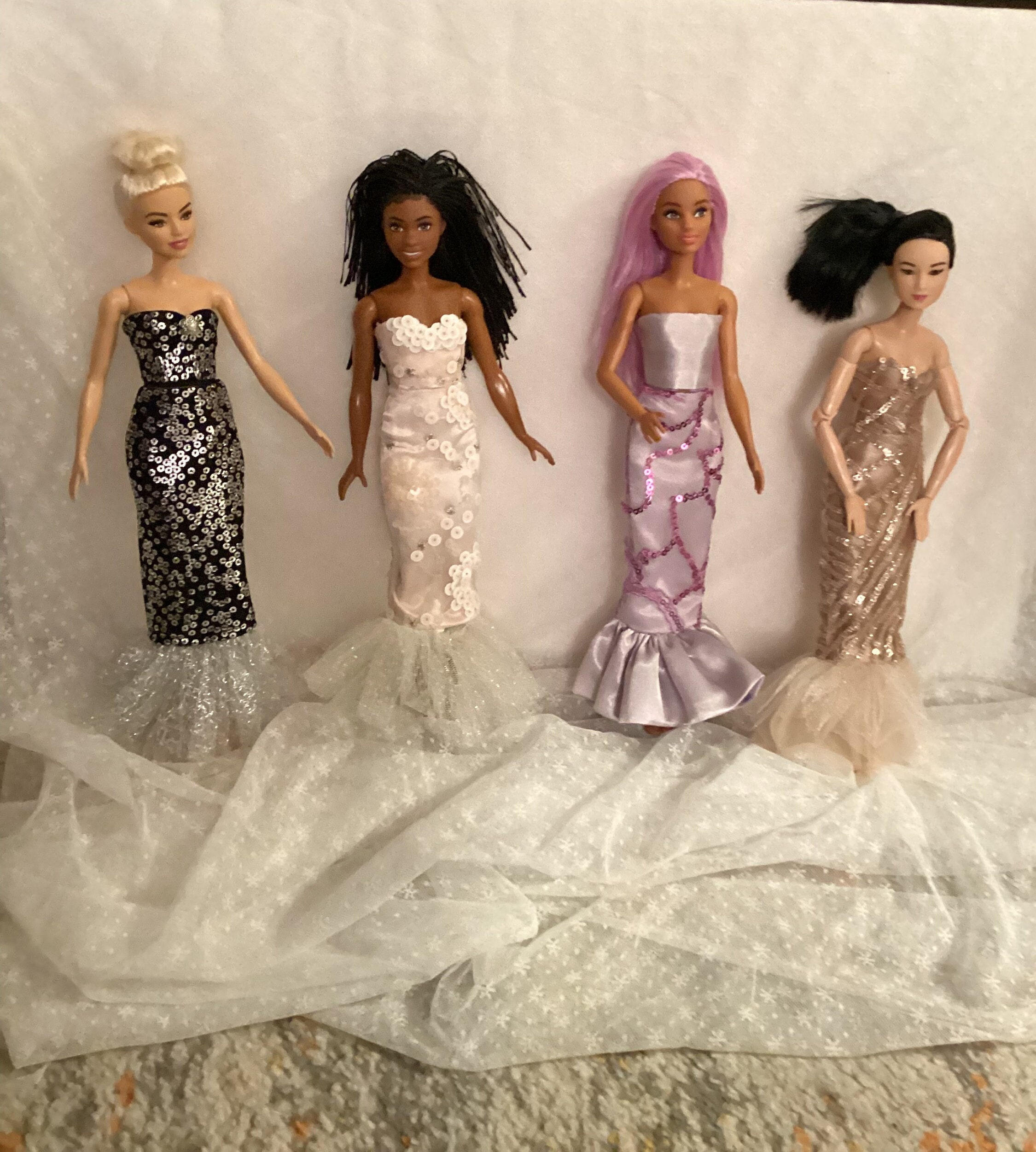 barbie black sequin dress Gold Sequin Dress & Heart Jacket  Dollovable