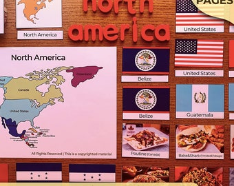 North America Unit Study North America Activity Bundle North America Geography Unit North America Countries Flags North America Animals Unit