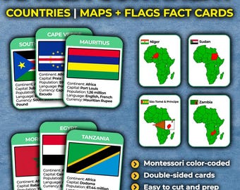 Kontinent Afrika | Afrika Geographie Faktenkarten | Flaggen afrikanischer Länder