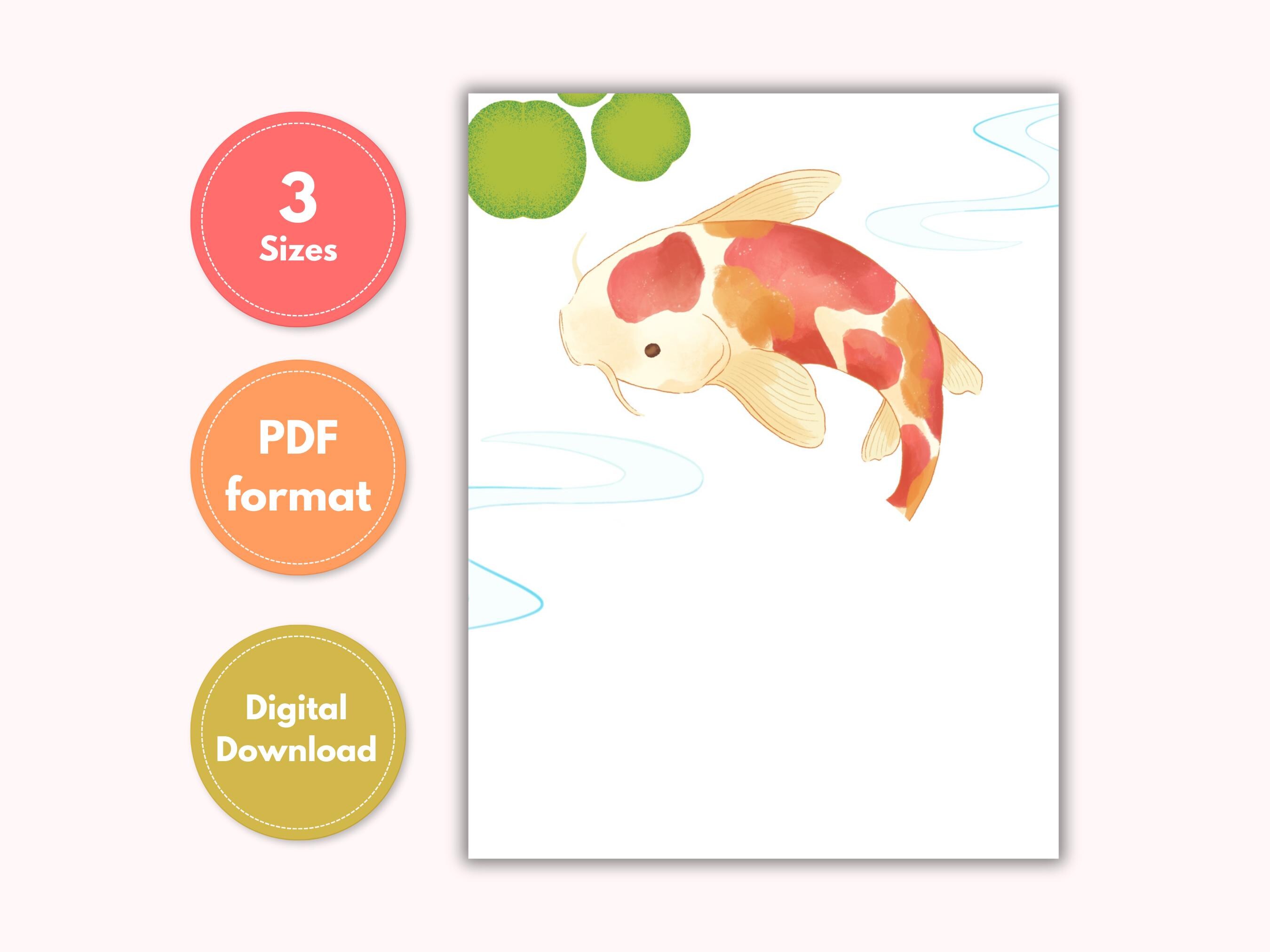 Koi Fish Handprint Art, Chinese New Year Printable Activity, Lunar New ...