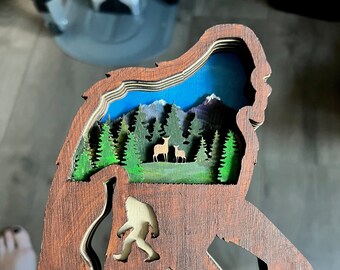 Hand Painted Bigfoot