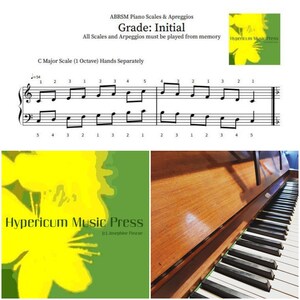 Piano Initial Grade, ABRSM Scales & Arpeggios printable sheet music