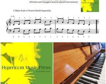 Piano Initial Grade, ABRSM Scales & Arpeggios printable sheet music