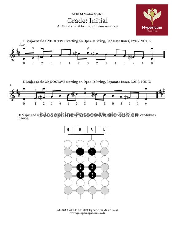 Violin Scales Grade 2