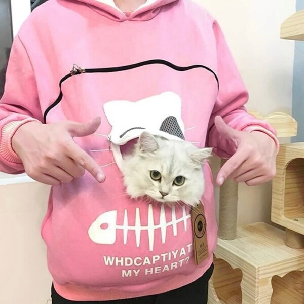 Pet Lover Gift Cat Lover Gift Sweatshirt Cat Mom Gift Pet Sweatshirt Pet Pouch Hoodie Pet Cat Pouch Cat Travel Gift Pet Owner Sweatshirt Dog