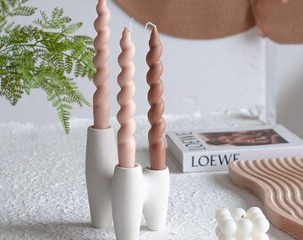 Three Legged Ceramic Candle Holder,Candlesticks,Handmade Gift,Christmas Decor,Events,Housewarming Gifts