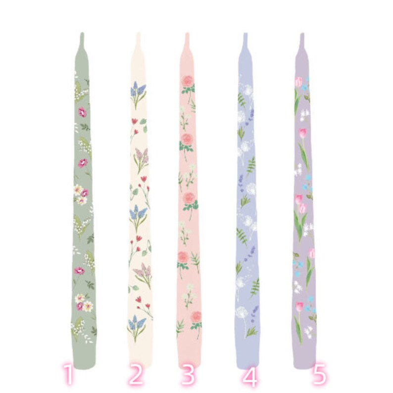 9.8 Inch Floral Taper Candles,Long Taper Candles,Dining Table Candles,Wedding Candles,Spiral Candles,Handmade Gift,Housewarming Gifts image 5
