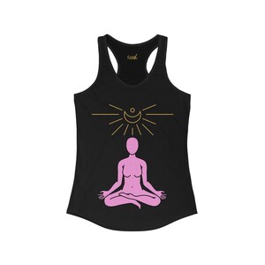Meditating Woman Racerback Tank Top