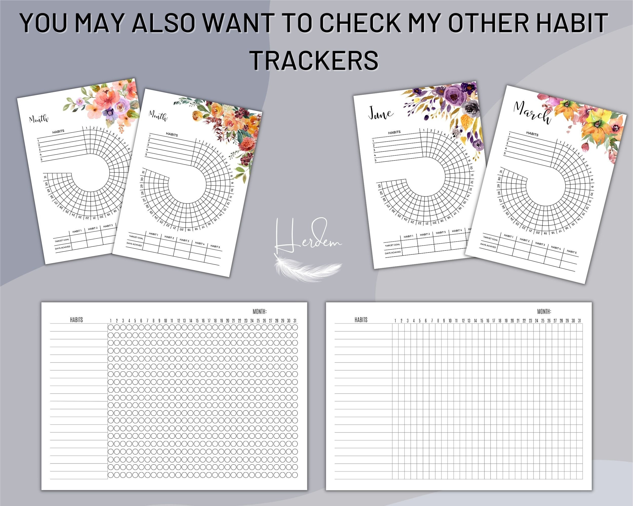 Yearly Habit Tracker, Habit Tracker Template, Routine Checklist, Habit ...