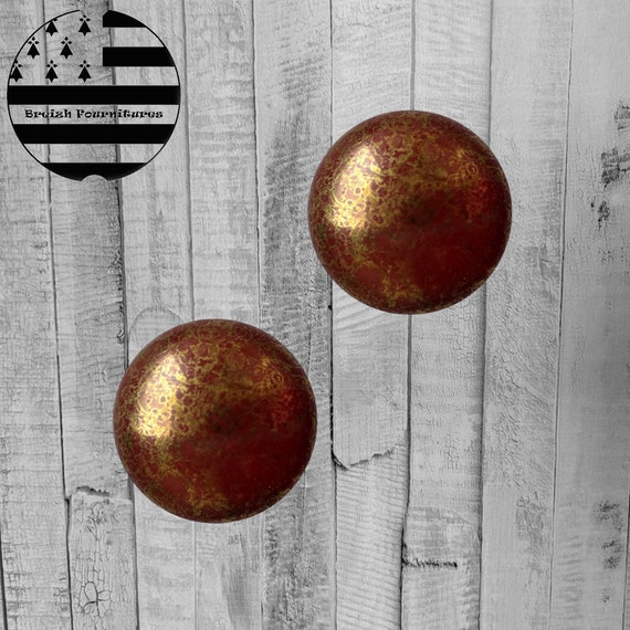 Cabochon Rond En Verre 25mm Couleur Dark Choco Bronze - Loisirs Créatifs - Neuf