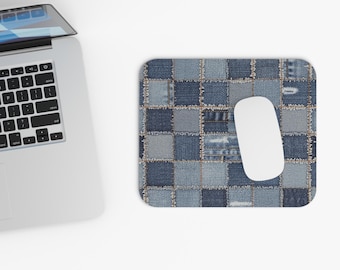 Schreibtischunterlage/ Mauspad |  Denim Patchwork Design Schreibtischmatte, dekorativer Schreibtisch