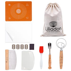 Sourdough Bread Baking Gift Set: 13-Piece Banneton Accessories Kit