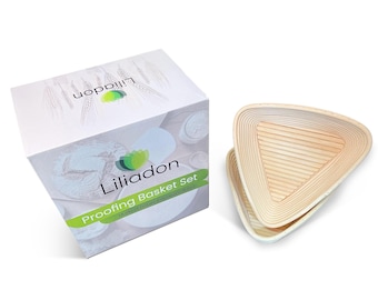 Ensemble de corbeilles à lever le pain Triangle Banneton : cuisson artisanale au levain