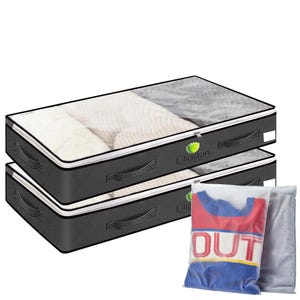 90L Lightweight Underbed Storage Containers (2-Pack) with Handles & Pockets for Clothes and Sheets – Perfect Gift for Home Organization
