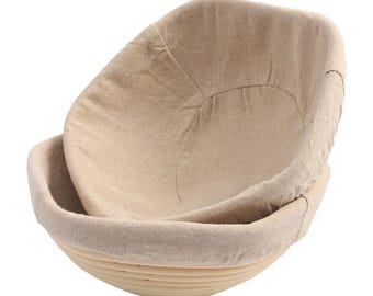 Liliadon Star Banneton Bread Proofing Basket Set of 2 – 9&quot; Rattan for Sourdough Baking – Unique Gift for Bakers & Bread Lovers