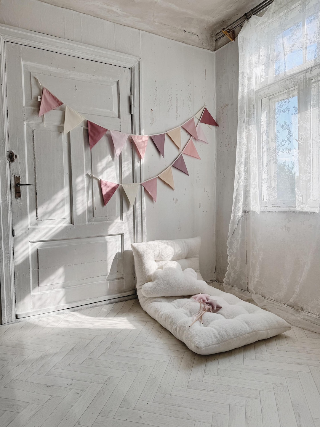 Pastel Bunting Banner, Triangle Bunting, Pennant Chain, Birthday Party ...