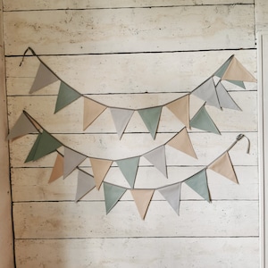 Bandierine personalizzate, triangoli di cotone, catenella di bandierine, Girlande fur kinder, bandiere di cotone, decorazioni per feste, decorazioni fatte a mano per la cameretta del bambino