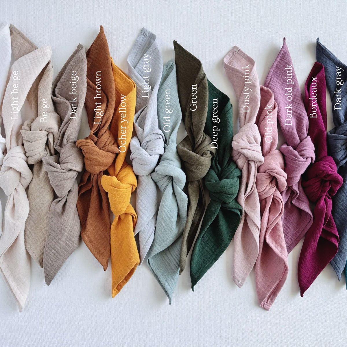 BOHO Muslin Table Napkins, Organic Cloth Serviettes, Double Gauze Napkins for Weddings, Old Green Napkins, Cocktail Muslin Squres for Party - Etsy