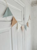 Pastel bunting banner, Triangle bunting, Pennant chain, Wimpelkette fur kinder, Cotton flags, Party decor, Decoration for baby girl shower product logo